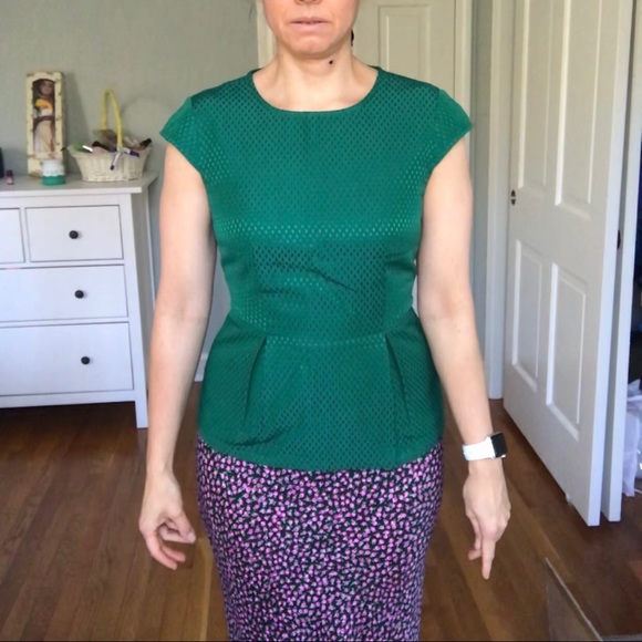 Madewell Tops - Madewell Peplum Top with Cap Sleeves